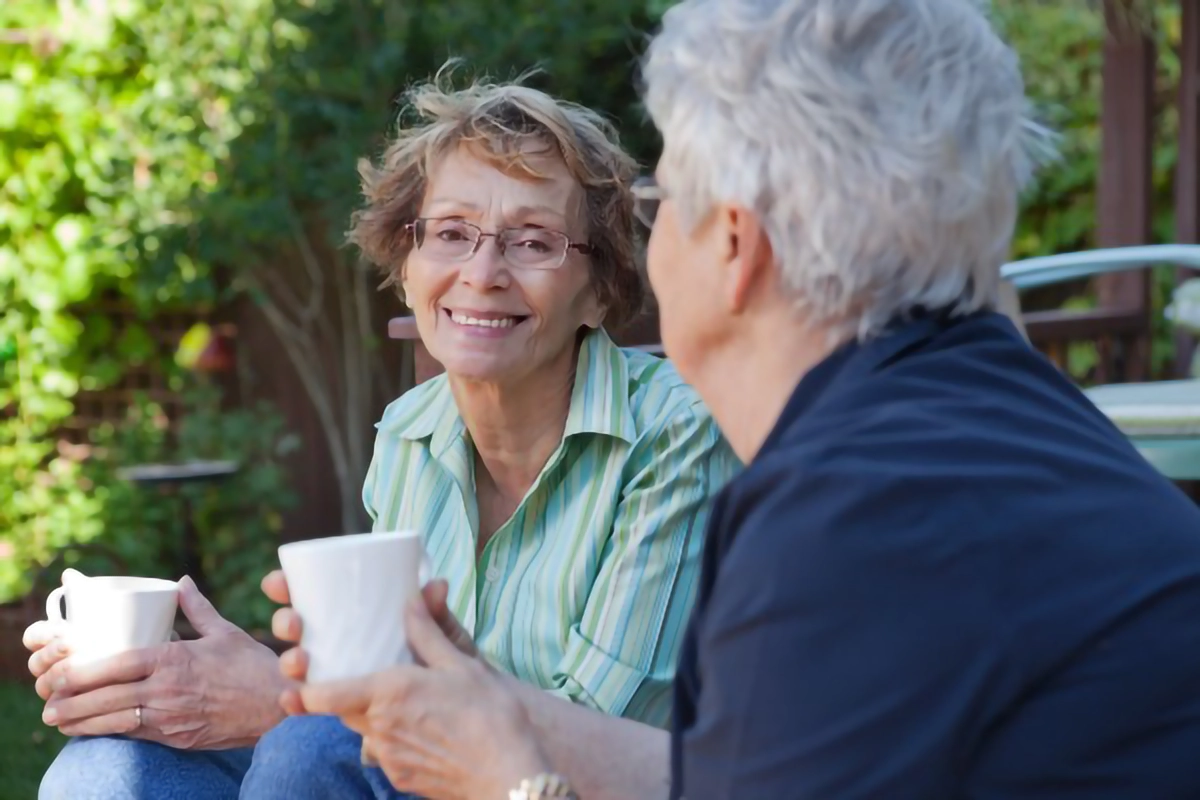 friends chatting over coffee